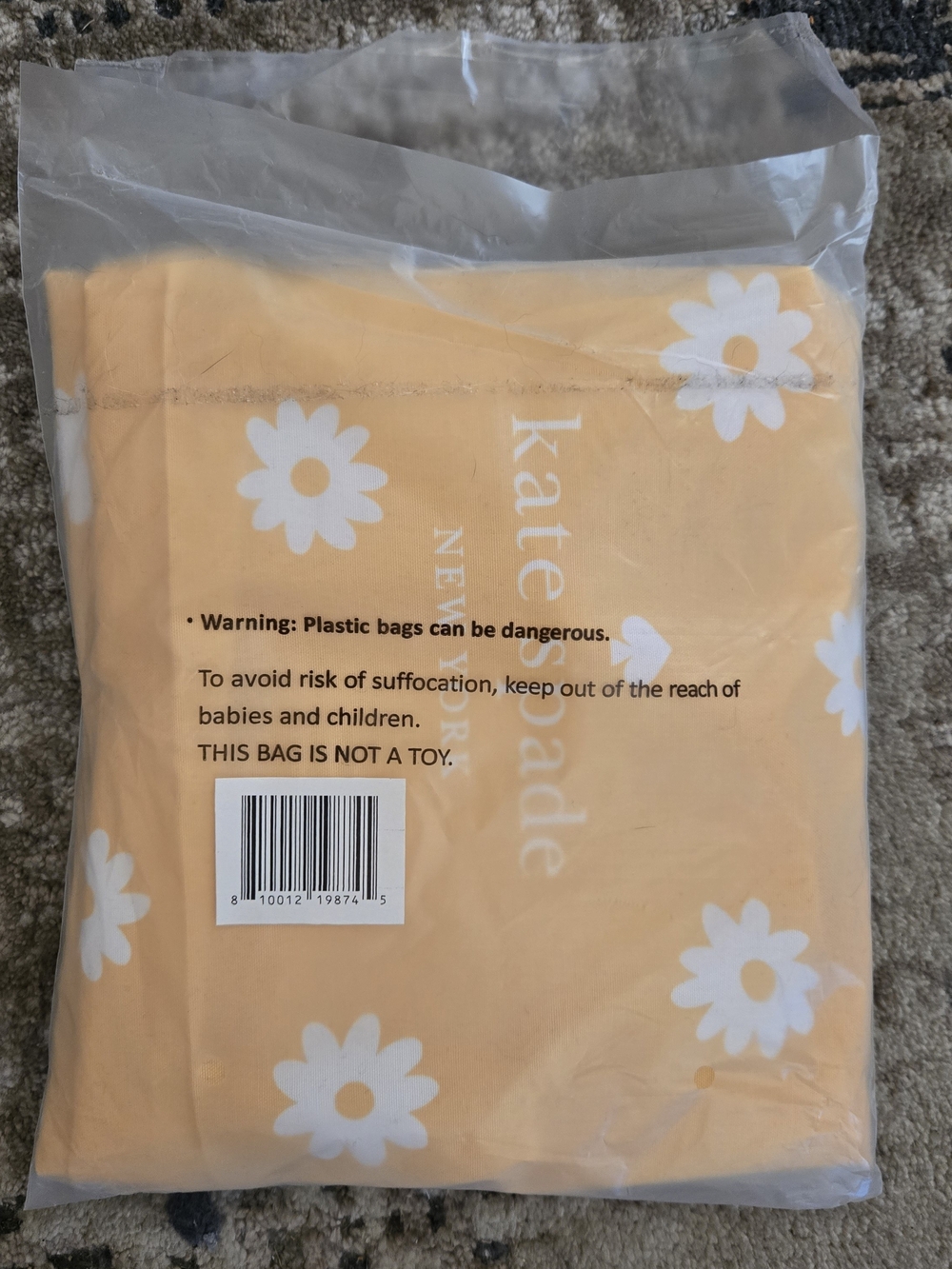 kate spade Yellow Daisy Tote with White Flowers